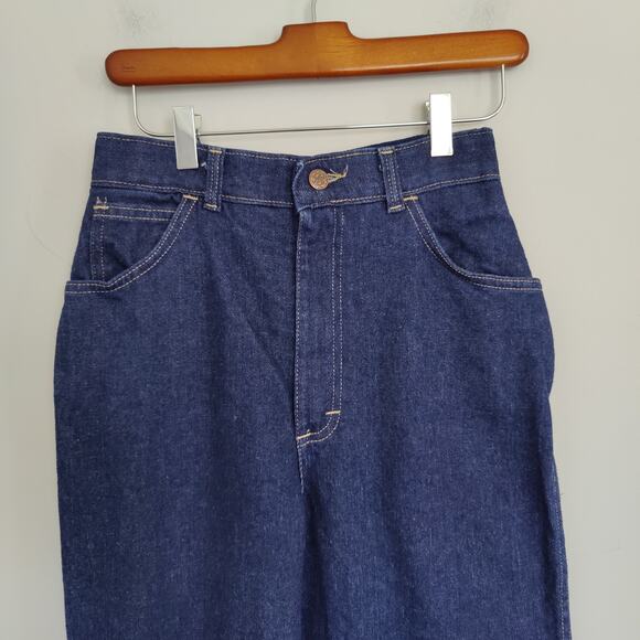 Vintage 80s Sears Womens Sz 8 Super High Rise Relaxed Baggy Mom Jeans Dark Wash - Picture 2 of 9